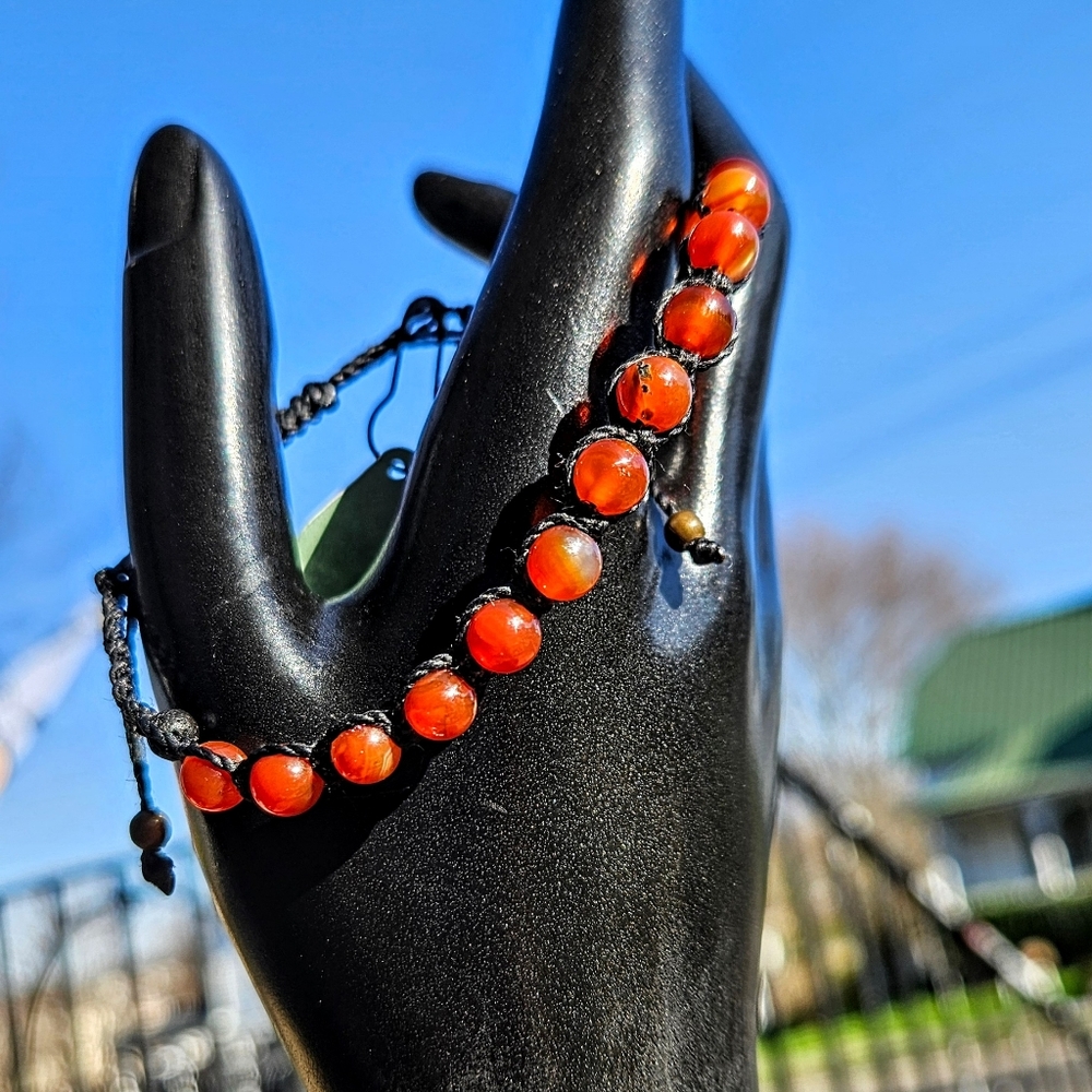 Carnelian Shamballa Bracelet